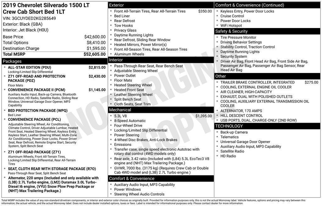 used 2019 Chevrolet Silverado 1500 car, priced at $26,980