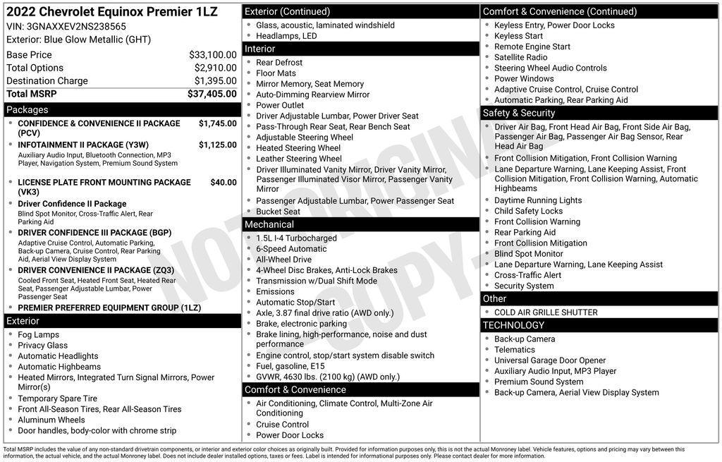 used 2022 Chevrolet Equinox car, priced at $25,380