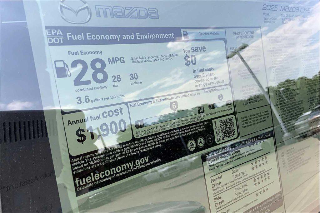 new 2025 Mazda CX-5 car, priced at $28,718