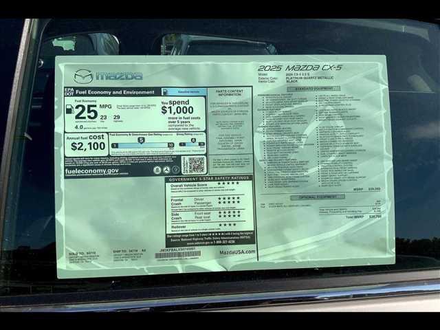new 2025 Mazda CX-5 car, priced at $28,760