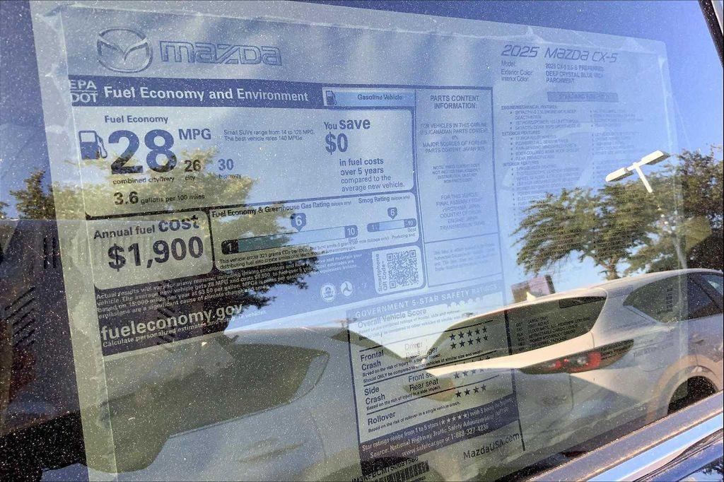 new 2025 Mazda CX-5 car, priced at $28,718