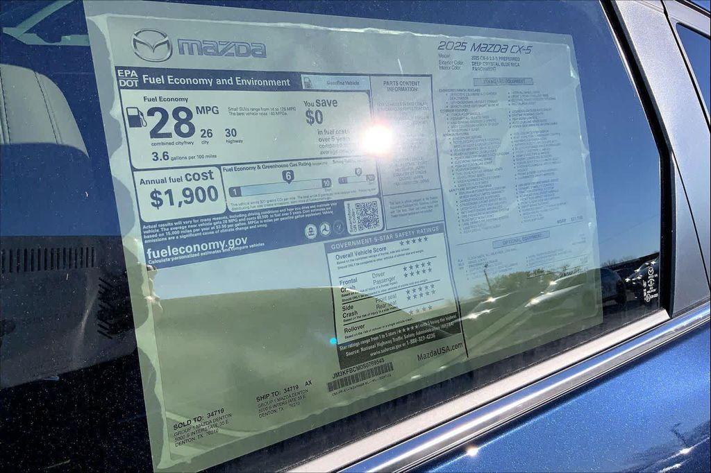 new 2025 Mazda CX-5 car, priced at $29,393