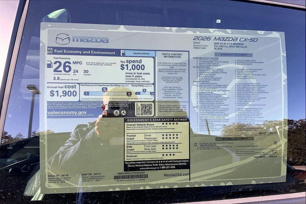 new 2026 Mazda CX-50 car, priced at $35,080