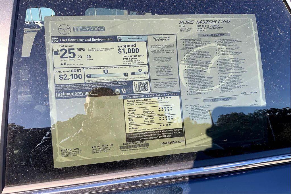 new 2025 Mazda CX-5 car, priced at $28,516