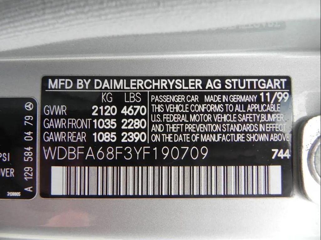 used 2000 Mercedes-Benz SL-Class car, priced at $22,975