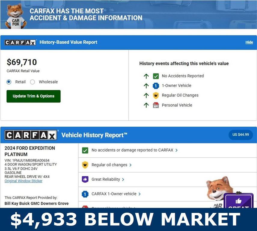 used 2024 Ford Expedition car, priced at $64,700