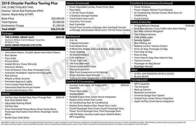 used 2018 Chrysler Pacifica car, priced at $13,992