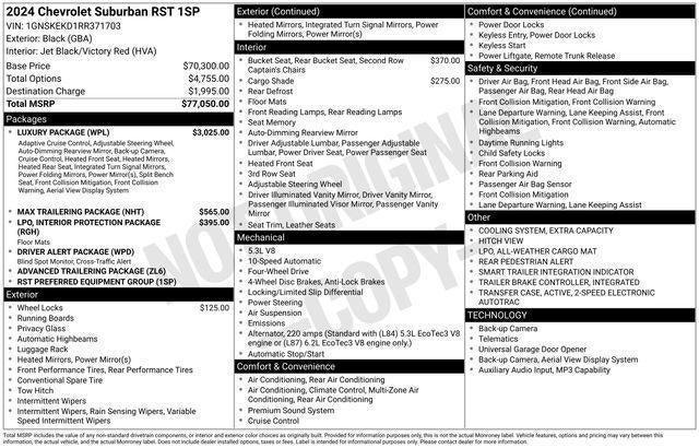 used 2024 Chevrolet Suburban car, priced at $69,992