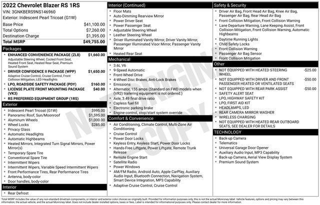 used 2022 Chevrolet Blazer car, priced at $27,906