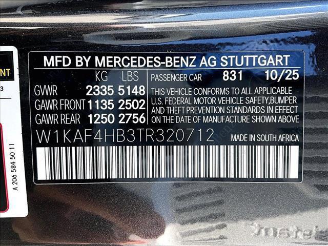 new 2026 Mercedes-Benz C-Class car, priced at $59,049