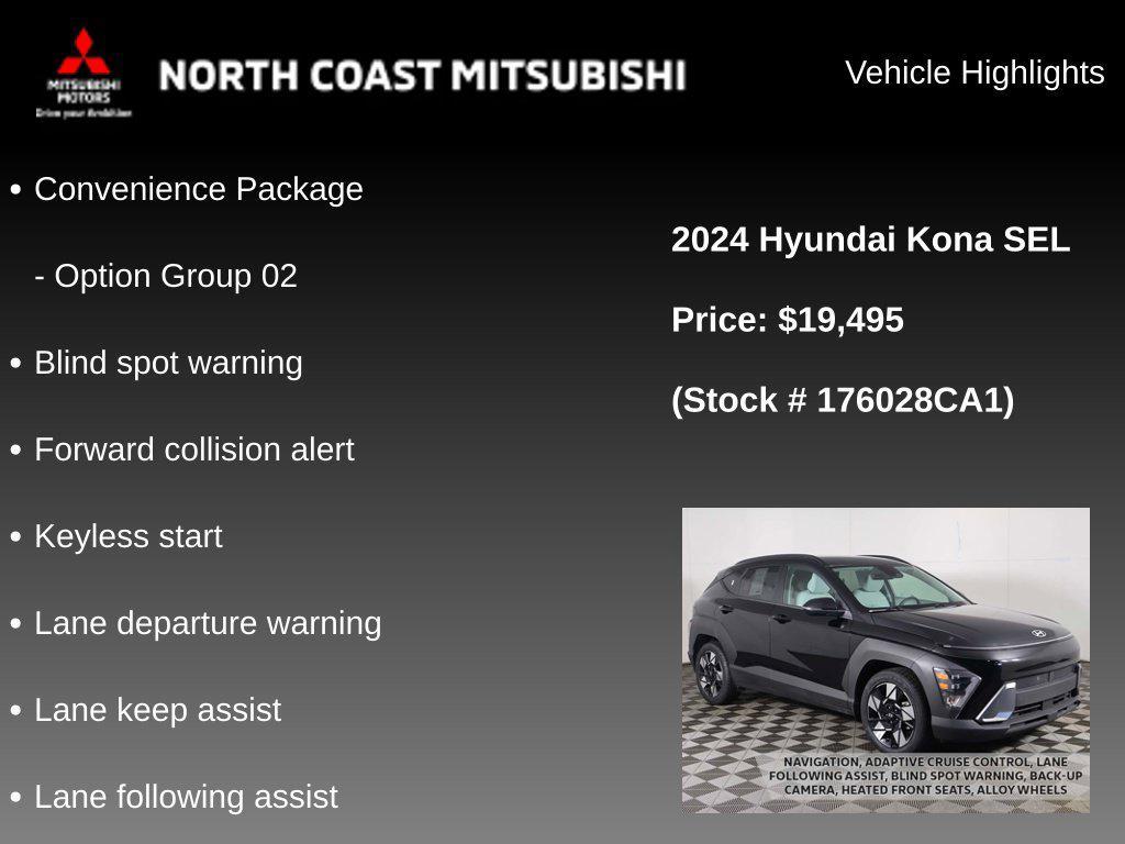 used 2024 Hyundai Kona car, priced at $19,943