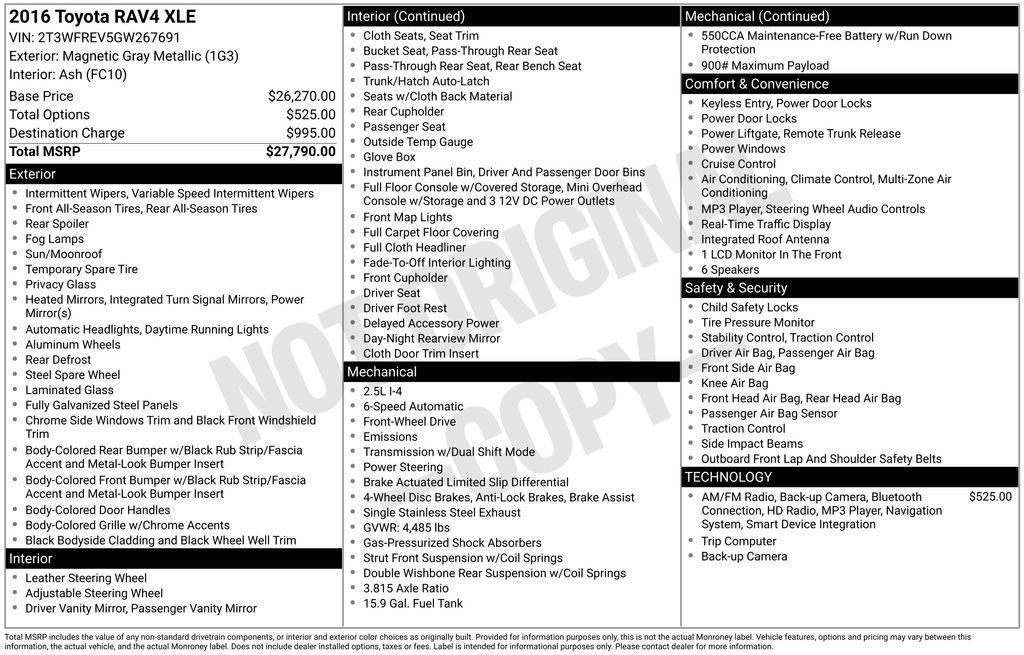 used 2016 Toyota RAV4 car, priced at $8,201