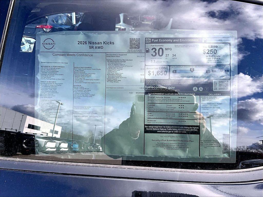 new 2026 Nissan Kicks car, priced at $32,473