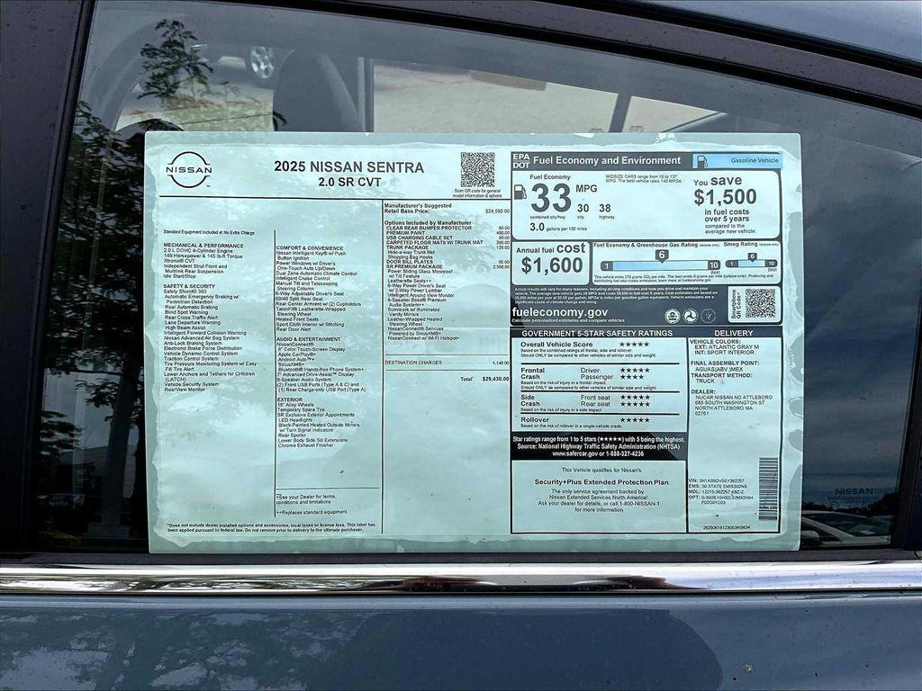 new 2025 Nissan Sentra car, priced at $27,747