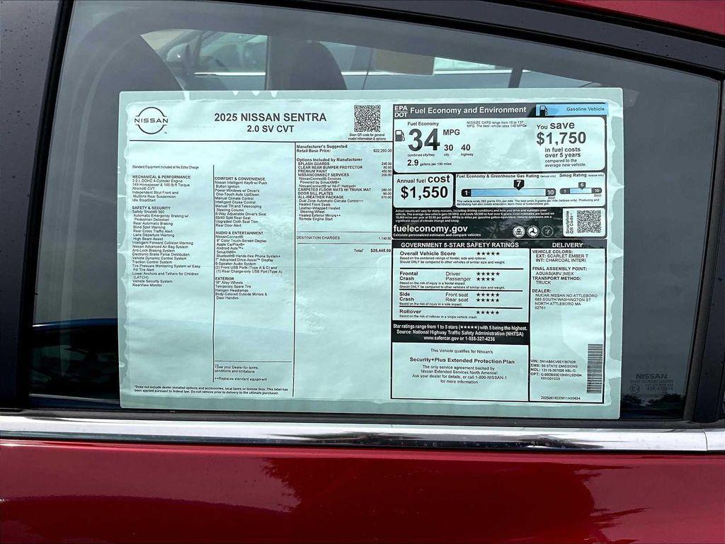 new 2025 Nissan Sentra car, priced at $23,999