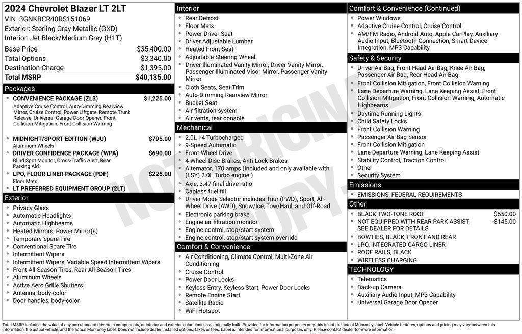 used 2024 Chevrolet Blazer car, priced at $23,990