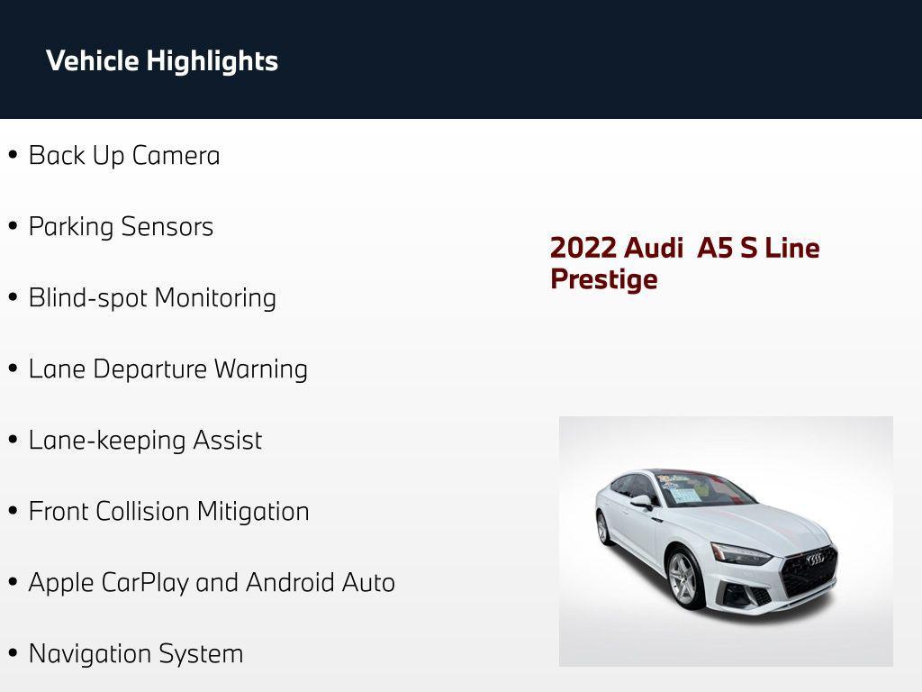 used 2022 Audi A5 Sportback car, priced at $29,687