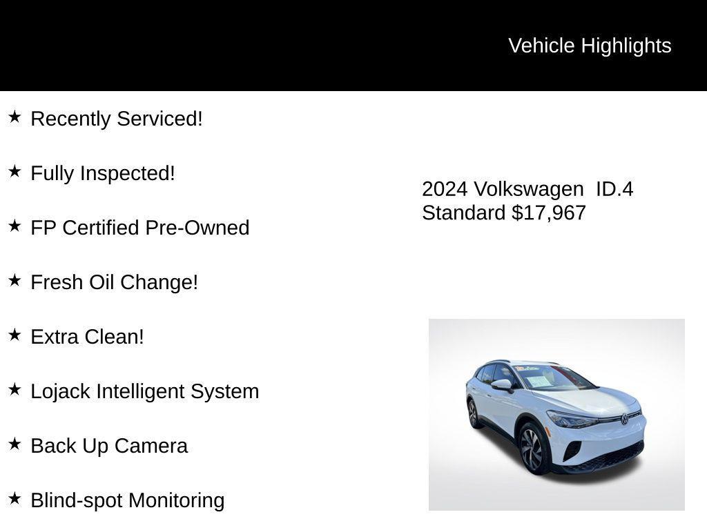 used 2024 Volkswagen ID.4 car, priced at $17,967