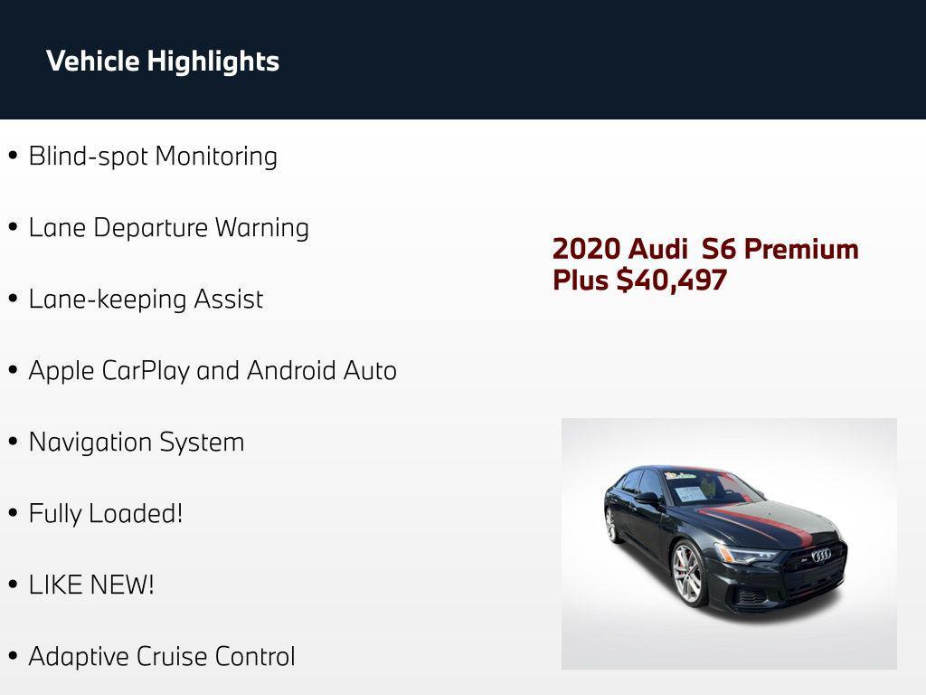 used 2020 Audi S6 car, priced at $40,497