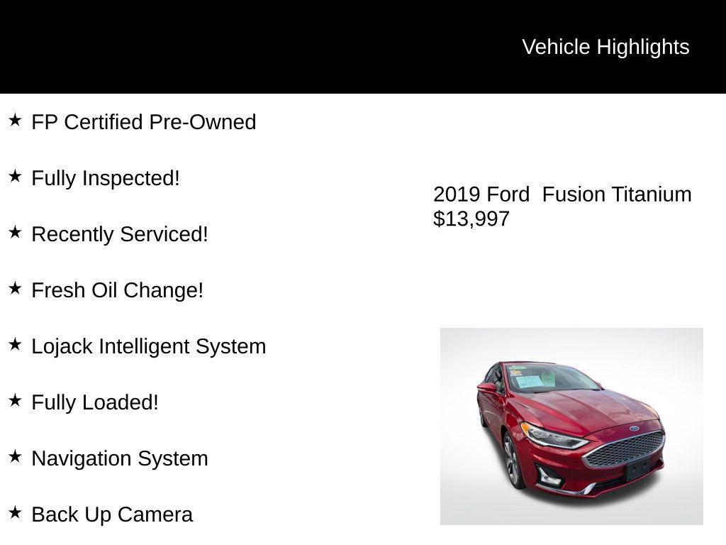used 2019 Ford Fusion car, priced at $13,997