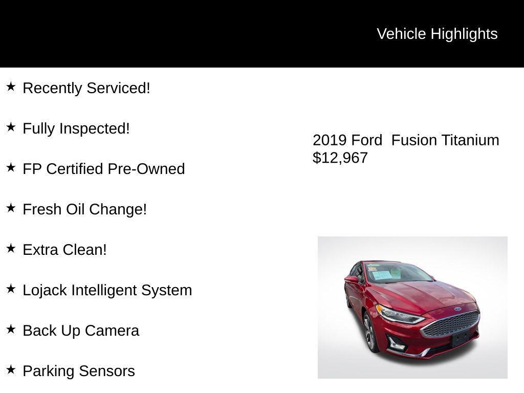 used 2019 Ford Fusion car, priced at $12,967