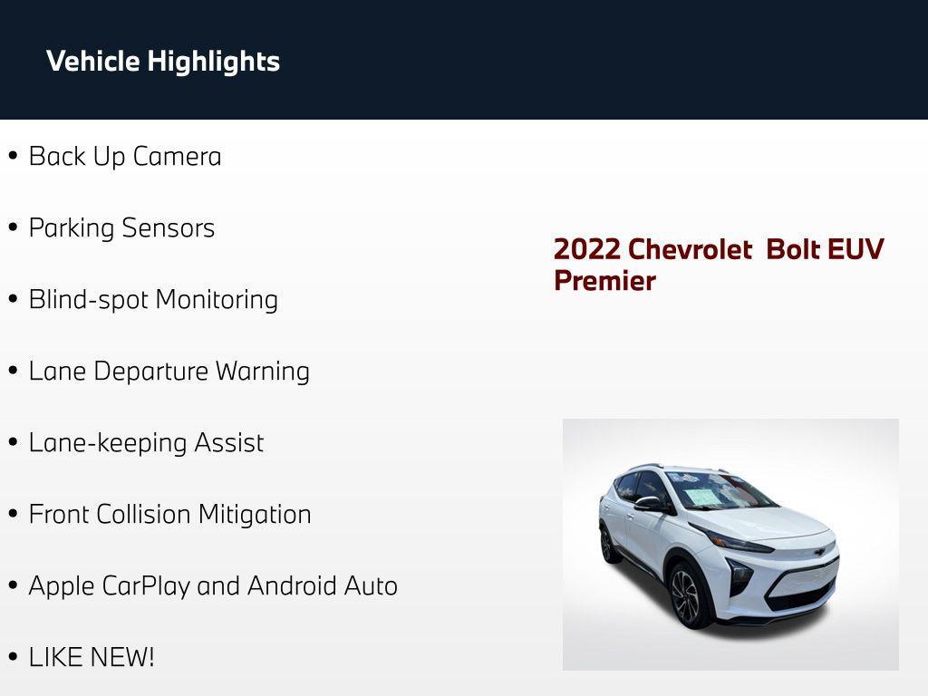 used 2022 Chevrolet Bolt EUV car, priced at $19,388