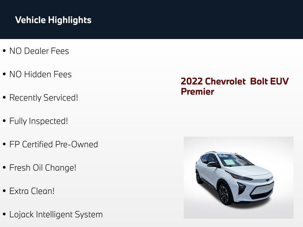 used 2022 Chevrolet Bolt EUV car, priced at $19,388
