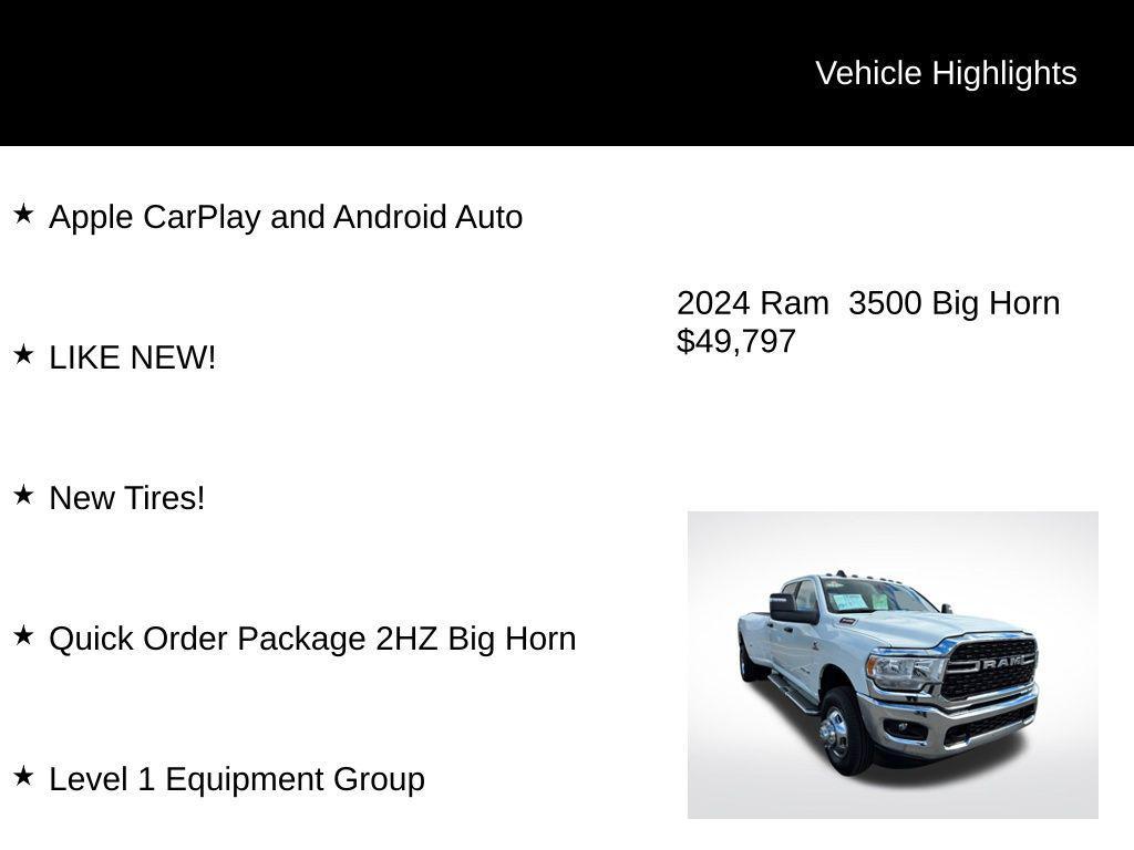 used 2024 Ram 3500 car, priced at $49,797