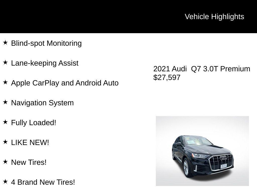 used 2021 Audi Q7 car, priced at $27,597