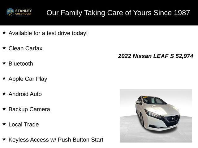 used 2022 Nissan Leaf car, priced at $12,633