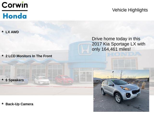 used 2017 Kia Sportage car, priced at $7,500