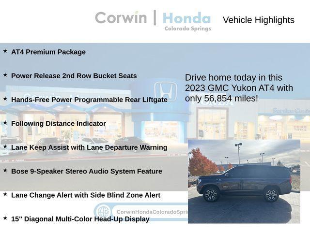 used 2023 GMC Yukon car, priced at $57,000