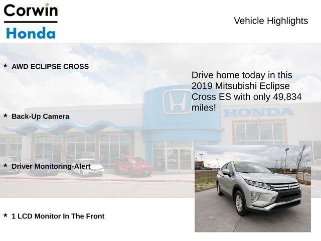 used 2019 Mitsubishi Eclipse Cross car, priced at $14,300