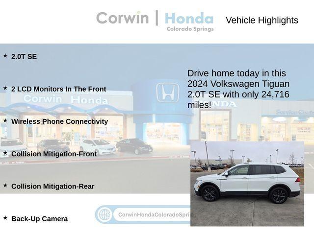 used 2024 Volkswagen Tiguan car, priced at $24,500
