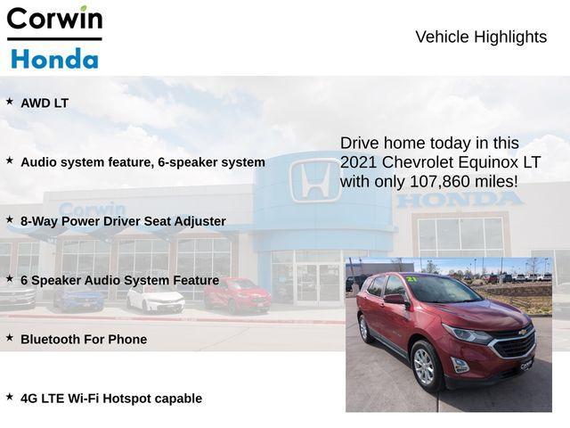 used 2021 Chevrolet Equinox car, priced at $14,800