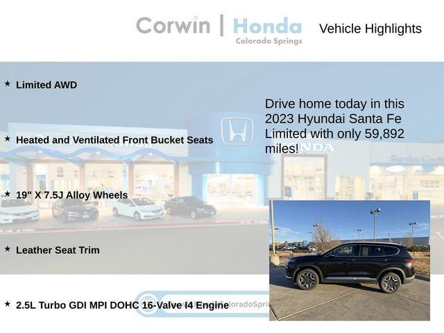 used 2023 Hyundai Santa Fe car, priced at $23,000