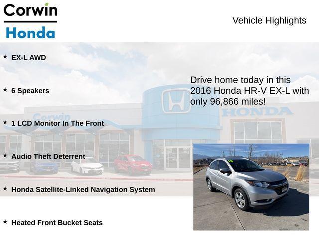used 2016 Honda HR-V car, priced at $15,000