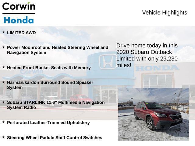 used 2020 Subaru Outback car, priced at $24,000