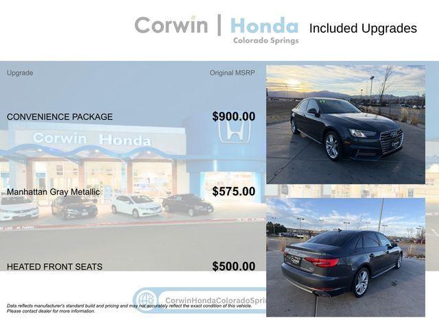 used 2017 Audi A4 car, priced at $13,500