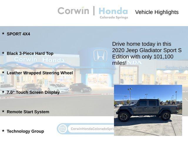 used 2020 Jeep Gladiator car, priced at $22,500