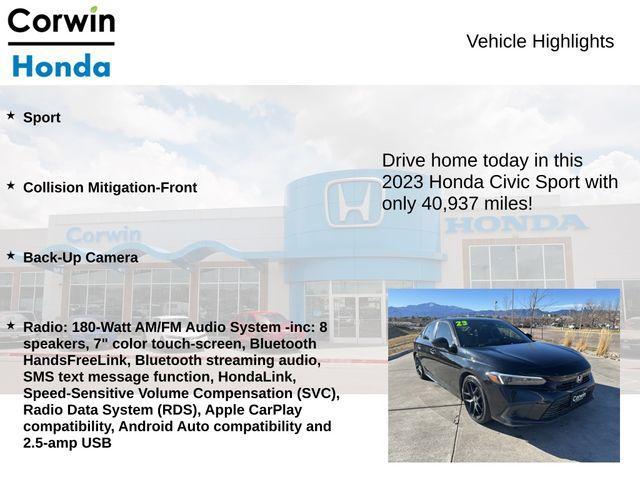 used 2023 Honda Civic car, priced at $23,000