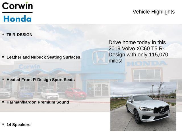 used 2019 Volvo XC60 car, priced at $16,500