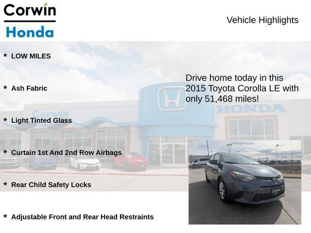 used 2015 Toyota Corolla car, priced at $14,500