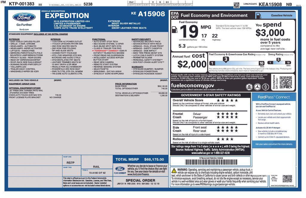 used 2019 Ford Expedition car, priced at $31,973