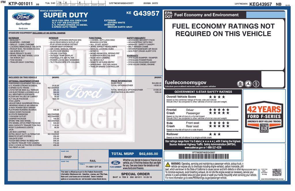 used 2019 Ford F-250 car, priced at $38,263