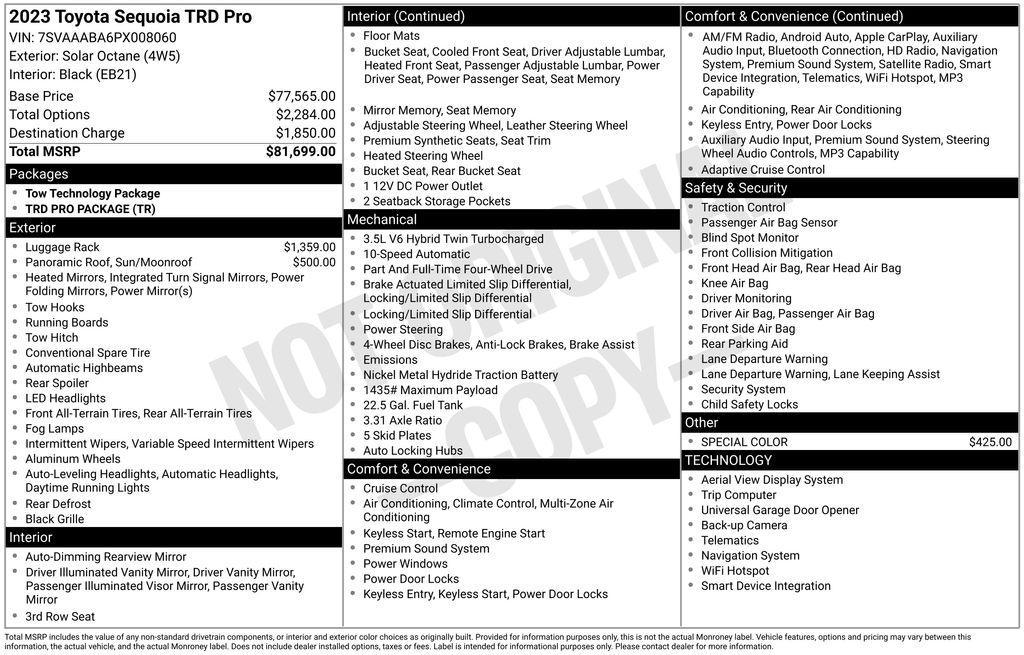 used 2023 Toyota Sequoia car, priced at $62,963