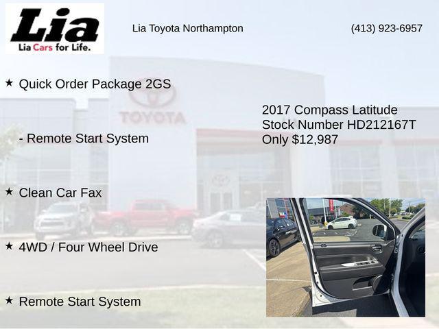 used 2017 Jeep Compass car, priced at $13,691