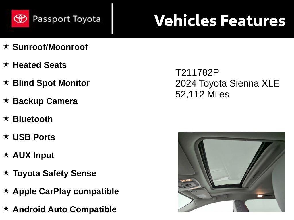 used 2024 Toyota Sienna car, priced at $38,000