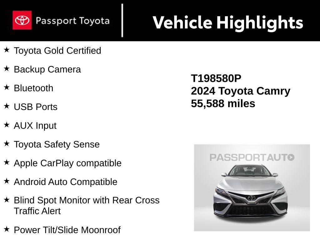 used 2024 Toyota Camry car, priced at $25,182