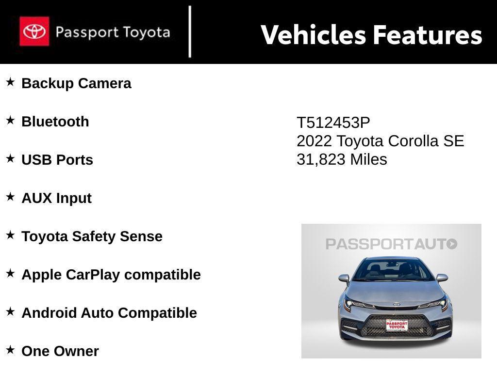 used 2022 Toyota Corolla car, priced at $21,975